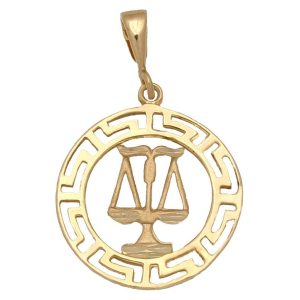 Colgante oro 18kl horoscopo libra