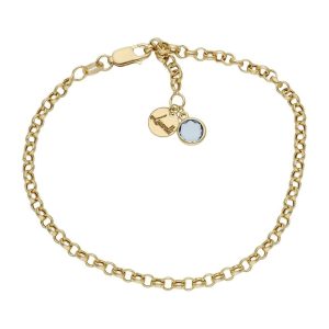 Pulsera mi historia oro 18kl 3mm – azul