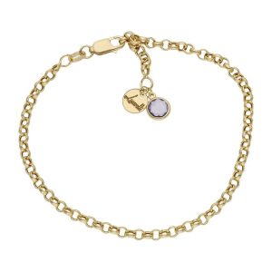 Pulsera mi historia oro 18kl 3mm – lila