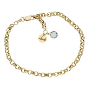 Pulsera mi historia oro 18kl 4mm – azul