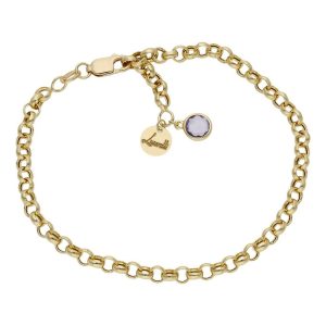 Pulsera mi historia oro 18kl 4mm – lila