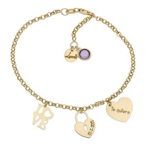 Pulsera mi historia oro 18kl love
