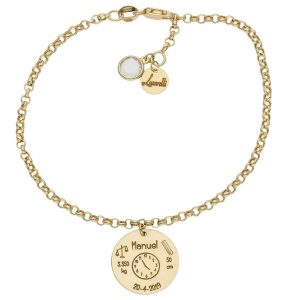 Pulsera mi historia oro 18kl natalicio