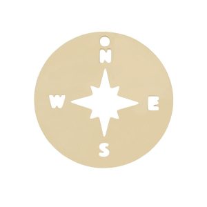 Mi historia – abalorio oro 18kl rosa vientos