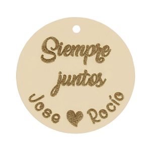Mi historia – abalorio oro 18kl frase juntos