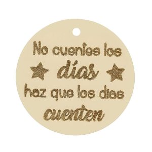 Mi historia – abalorio oro 18kl frase dias