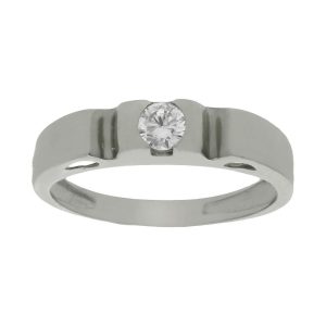 Sortija diamante oro blanco 18kl