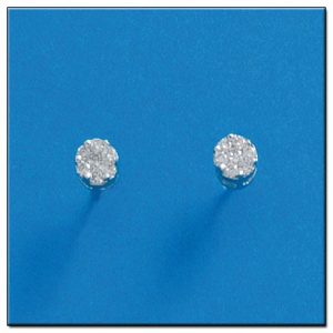 Pendientes oro blanco 18kl diamantes