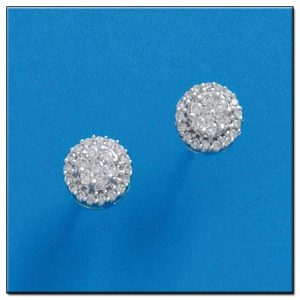 Pendientes oro blanco 18kl diamantes