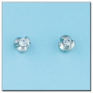 Pendientes oro blanco 18kl diamantes