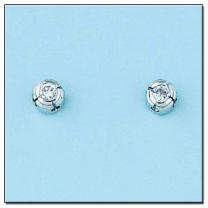 Pendientes oro blanco 18kl diamantes