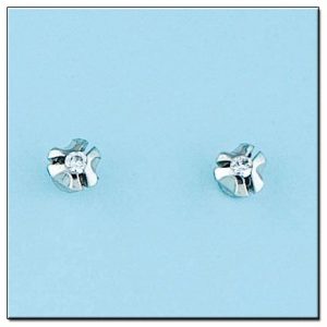 Pendientes oro blanco 18kl diamantes