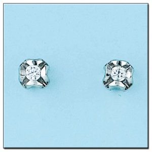Pendientes oro blanco 18kl diamantes