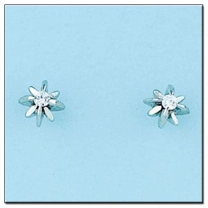 Pendientes oro blanco 18kl diamantes