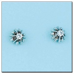 Pendientes oro blanco 18kl diamantes
