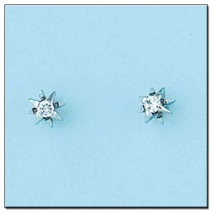Pendientes oro blanco 18kl diamantes