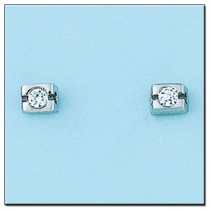 Pendientes oro blanco 18kl diamantes