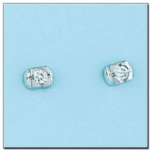 Pendientes oro blanco 18kl diamantes