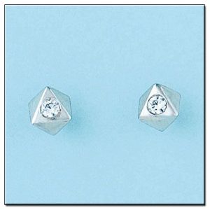 Pendientes oro blanco 18kl diamantes