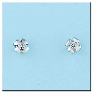 Pendientes oro blanco 18kl diamantes