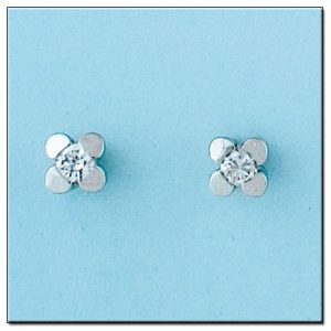 Pendientes oro blanco 18kl diamantes