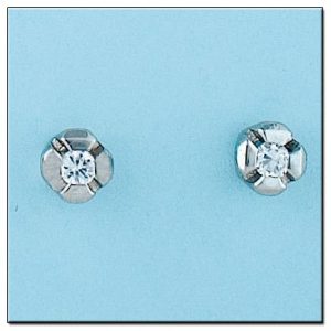 Pendientes oro blanco 18kl diamantes