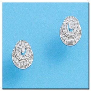 Pendientes oro blanco 18kl diamantes