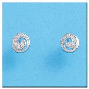 Pendientes oro blanco 18kl diamantes