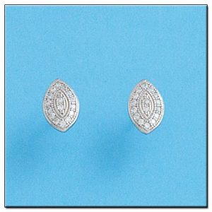 Pendientes oro blanco 18kl diamantes