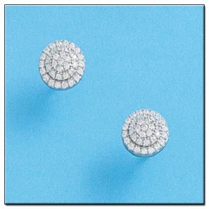 Pendientes oro blanco 18kl diamantes