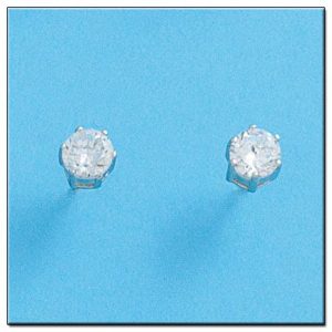 Pendientes oro blanco 18kl diamantes