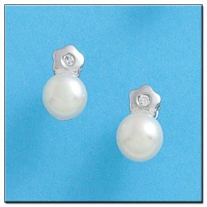 Pendientes oro blanco 18kl diamantes