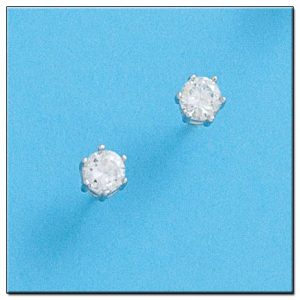 Pendientes oro blanco 18kl diamantes
