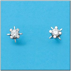 Pendientes oro blanco 18kl diamantes