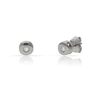 Pendientes oro blanco 18kl diamantes chaton – 4.50mm