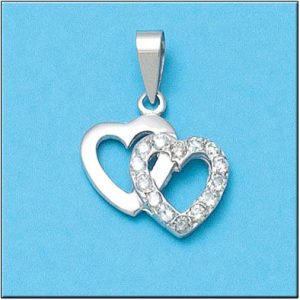 Colgante oro blanco 18kl diamantes