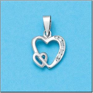 Colgante oro blanco 18kl diamantes