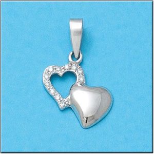 Colgante oro blanco 18kl diamantes