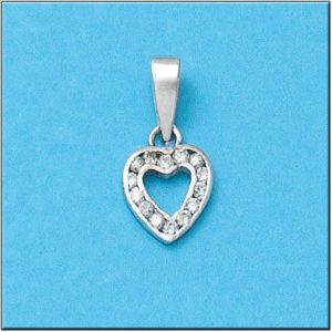 Colgante oro blanco 18kl diamantes