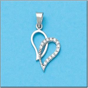 Colgante oro blanco 18kl diamantes
