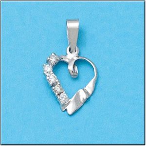 Colgante oro blanco 18kl diamantes