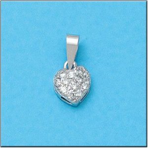 Colgante oro blanco 18kl diamantes