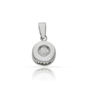 Colgante oro blanco 18kl diamante chaton – 7.50mm