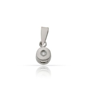 Colgante oro blanco 18kl diamante chaton – 4.50mm