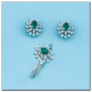 Pendientes oro blanco 18kl diamantes