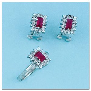 Pendientes oro blanco 18kl diamantes
