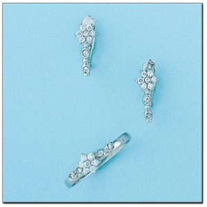 Pendientes oro blanco 18kl diamantes
