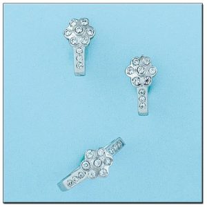 Pendientes oro blanco 18kl diamantes