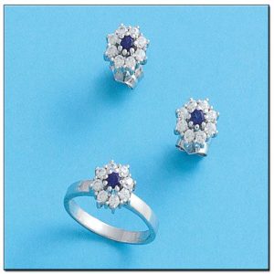 Pendientes oro blanco 18kl diamantes