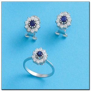 Pendientes oro blanco 18kl diamantes